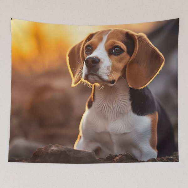 Item preview, Cute beagle dog puppy in nature photography designed and sold by NBSStore.
