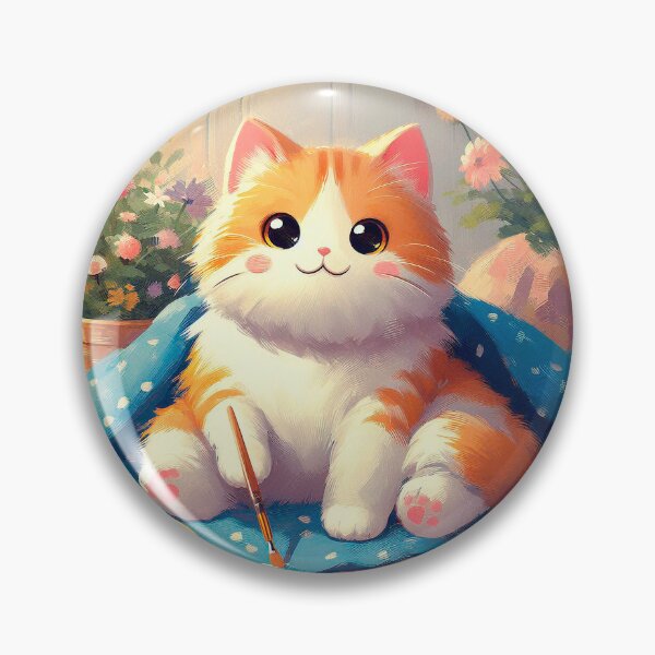 Item preview, Cat slave - Cute cat holding a brush is coloring designed and sold by mamacub.