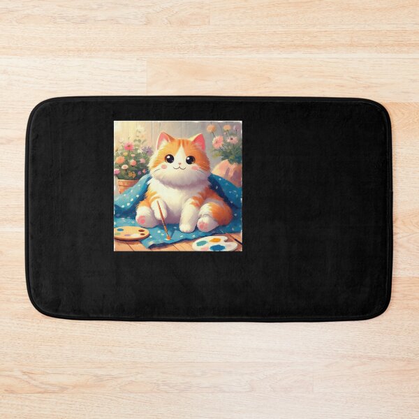 Item preview, Cat slave - Cute cat holding a brush is coloring designed and sold by mamacub.