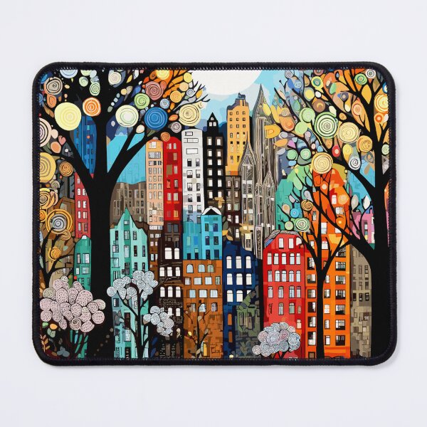 Item preview, Vibrant abstract illustration of a city forest 300dpi designed and sold by SOPIZiLA.