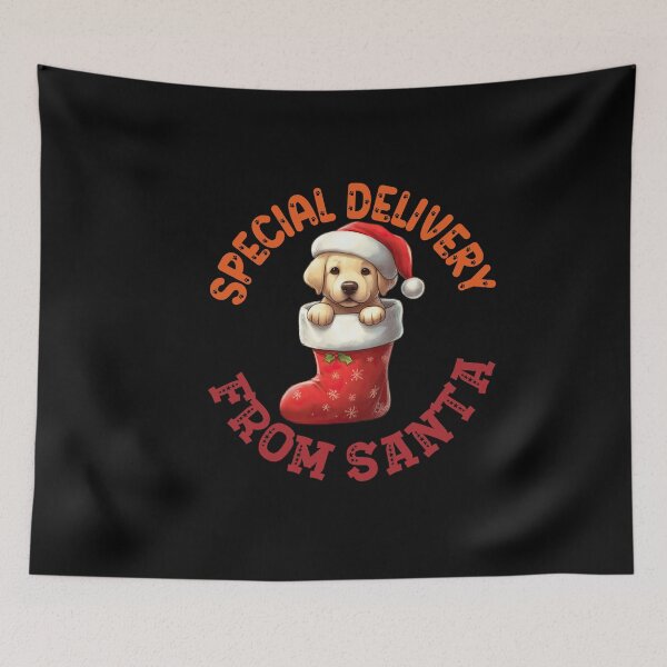 Item preview, "A Special Gift from Santa: Festive Labrador Retriever in Stocking" designed and sold by Xhevahir.