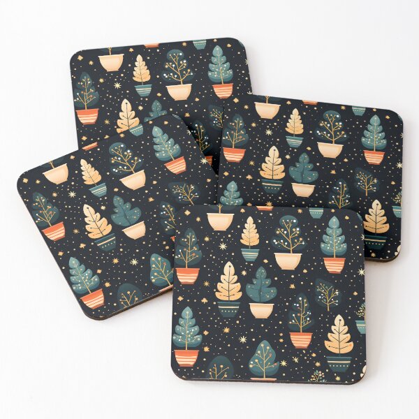 Item preview, Christmas trees single plant in pot cartoon style designed and sold by MuteluArtwork.