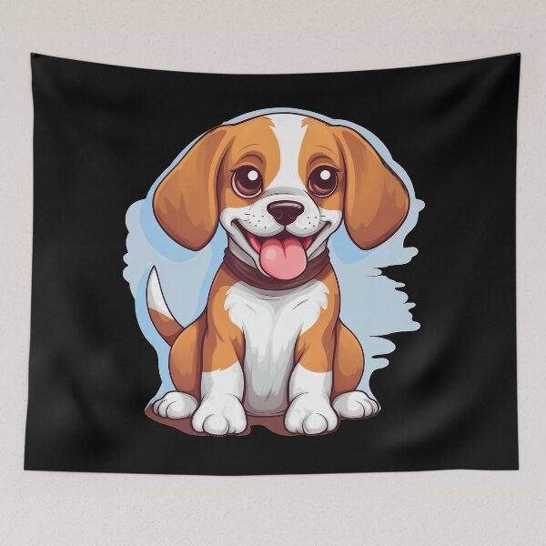 Item preview, Cute small beagle dog puppy illustration designed and sold by NBSStore.