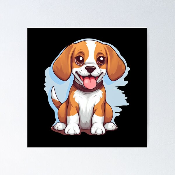 Item preview, Cute small beagle dog puppy illustration designed and sold by NBSStore.