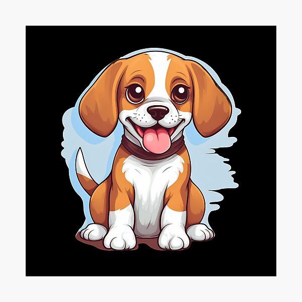 Item preview, Cute small beagle dog puppy illustration designed and sold by NBSStore.