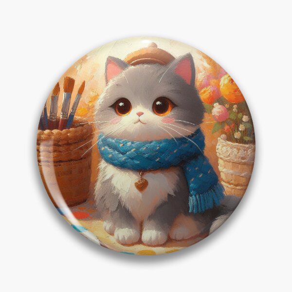 Item preview, Cat slave - Cat wrapped in a blue scarf and palette designed and sold by mamacub.