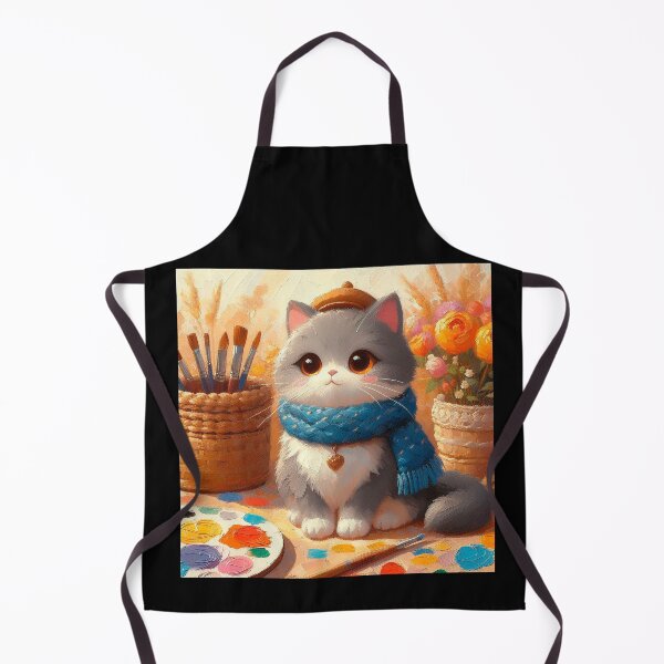 Item preview, Cat slave - Cat wrapped in a blue scarf and palette designed and sold by mamacub.
