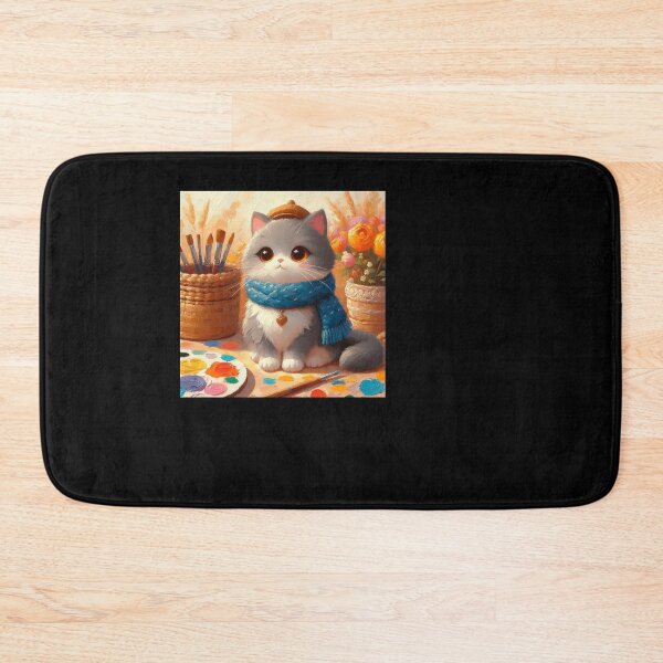 Item preview, Cat slave - Cat wrapped in a blue scarf and palette designed and sold by mamacub.