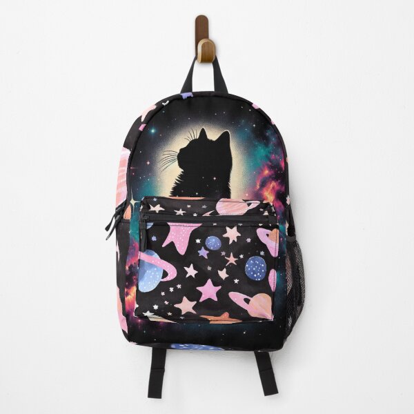 Item preview, Galactic Whiskers - Abstract Space Cat Silhouette Art designed and sold by ZenEverAI.