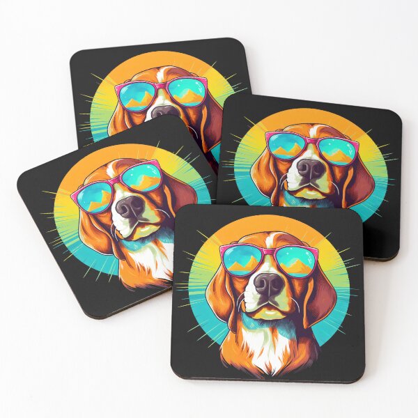 Item preview, Cool beagle dog breed wearing sunglasses illustration designed and sold by NBSStore.