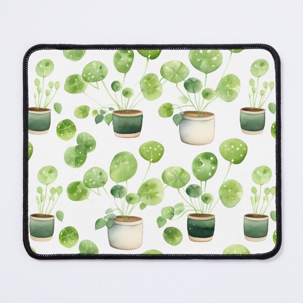 Item preview, Pilea peperomioides watercolor pattern designed and sold by Sp3ctrumOfColor.