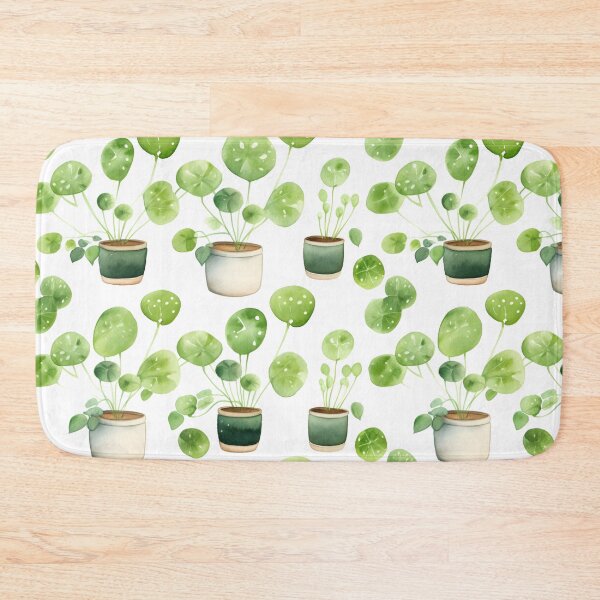 Item preview, Pilea peperomioides watercolor pattern designed and sold by Sp3ctrumOfColor.