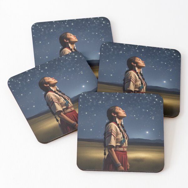 Item preview, Native American woman looking at the sky designed and sold by PutiPato42.