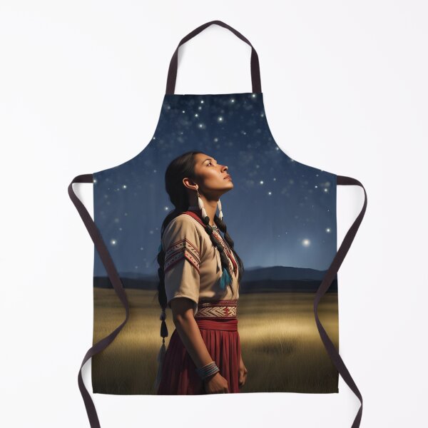 Item preview, Native American woman looking at the sky designed and sold by PutiPato42.