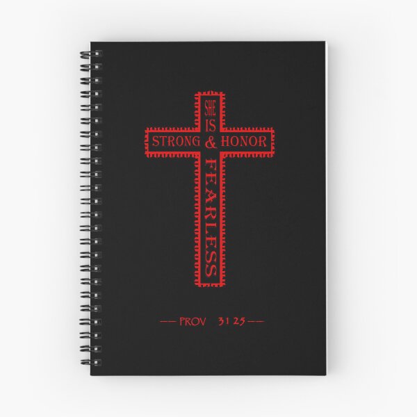 Item preview, Bible women empowerment & workout motivation for strong women | Proverbs 31:25 she is strong, honour/honor/ dignity and fearless | bible verse | scripture verse - red designed and sold by ZechJohnRB.