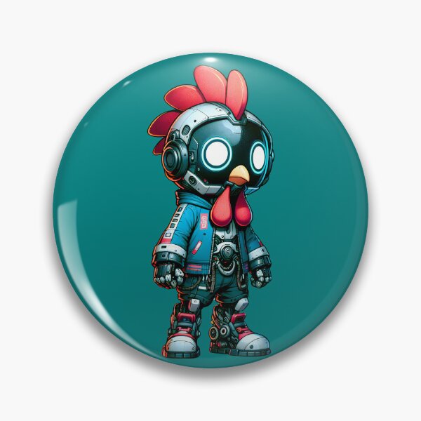 Item preview, Cute Cyberpunk Robot Rooster! designed and sold by kukamatsu.
