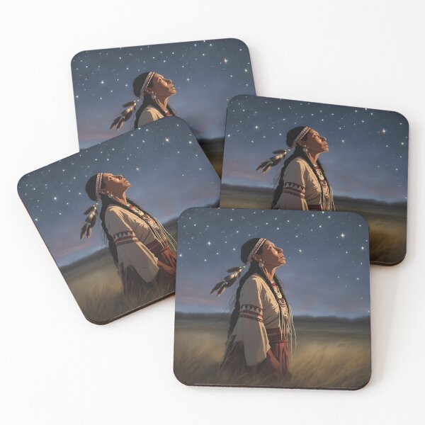 Item preview, Native American woman looking at the sky designed and sold by PutiPato42.