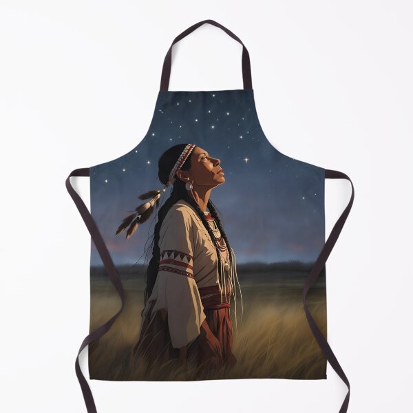 Item preview, Native American woman looking at the sky designed and sold by PutiPato42.