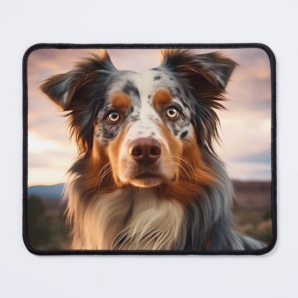 Item preview, Cute australian shepherd dog breed photography at sunset, aussie shepard designed and sold by NBSStore.