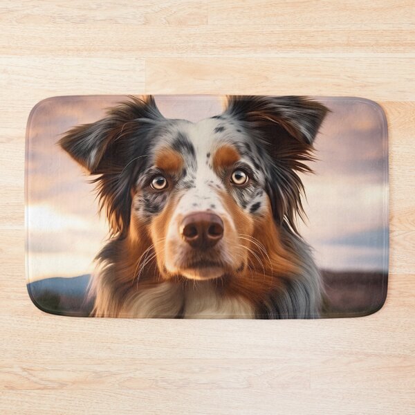 Item preview, Cute australian shepherd dog breed photography at sunset, aussie shepard designed and sold by NBSStore.