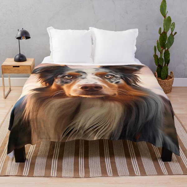 Item preview, Cute australian shepherd dog breed photography at sunset, aussie shepard designed and sold by NBSStore.