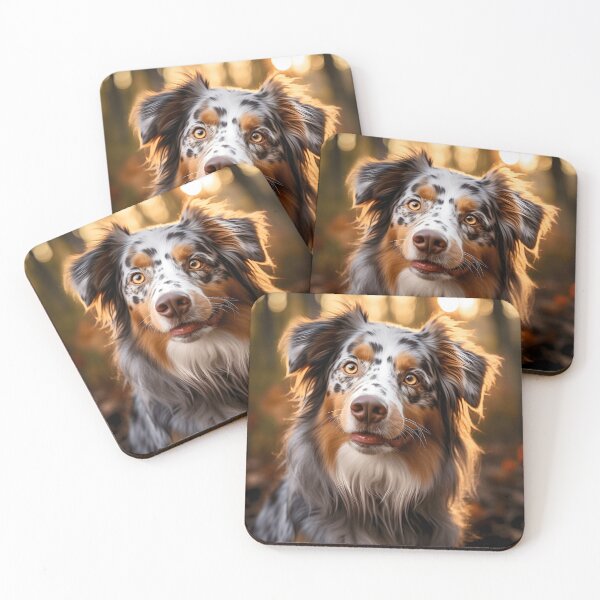 Item preview, Cute australian shepherd dog breed photography at sunset, aussie shepard designed and sold by NBSStore.