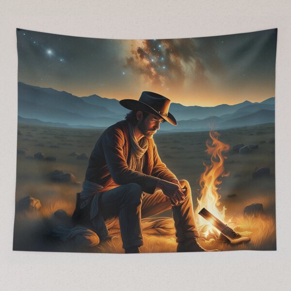 Item preview, Cowboy at the campfire designed and sold by PutiPato42.