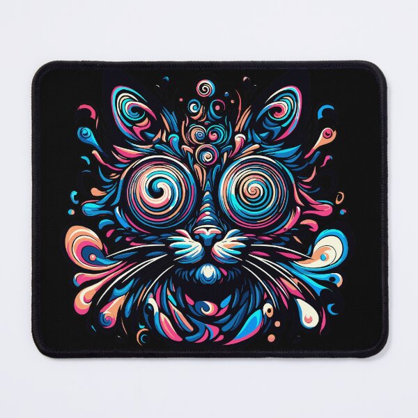 Item preview, Abstract Psychedelic Cat designed and sold by TomFrontierArt.