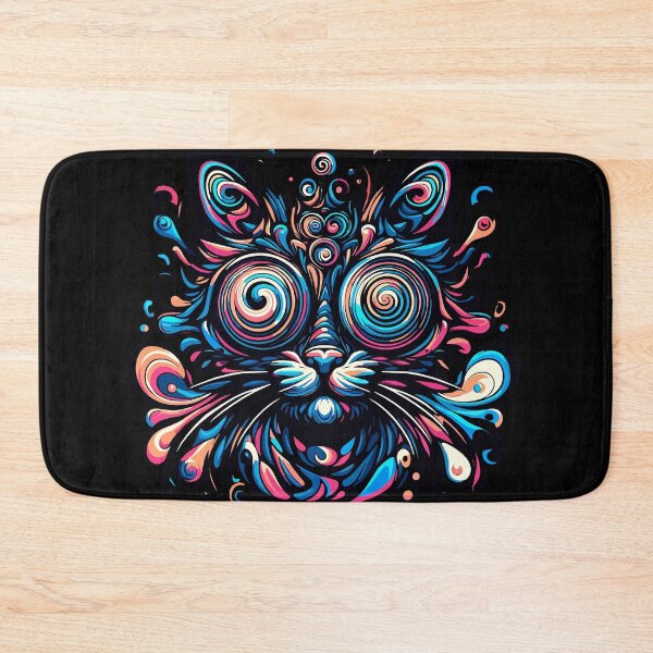 Item preview, Abstract Psychedelic Cat  designed and sold by TomFrontierArt.