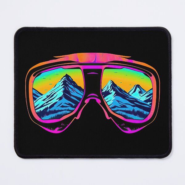 Item preview, Neon bicycle glasses, ski glasses, snowboard glasses, cycling, winter sports designed and sold by WallGemsArt.