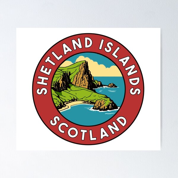 Item preview, Shetland Islands Vintage Style Decal designed and sold by zsonn.