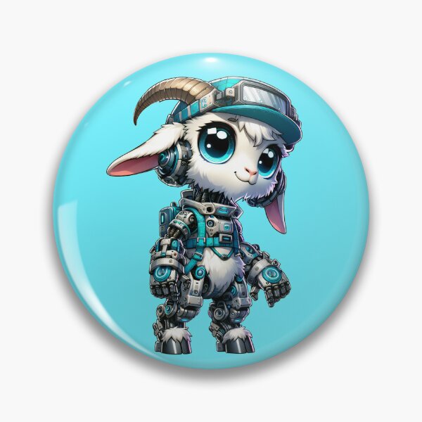 Item preview, Cute Cyberpunk Robot Goat! designed and sold by kukamatsu.