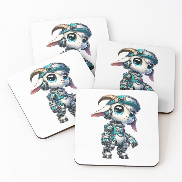 Item preview, Cute Cyberpunk Robot Goat! designed and sold by kukamatsu.