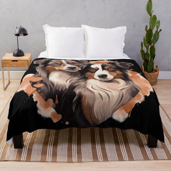 Item preview, Cute australian shepherd valentine dogs in love illustration designed and sold by NBSStore.