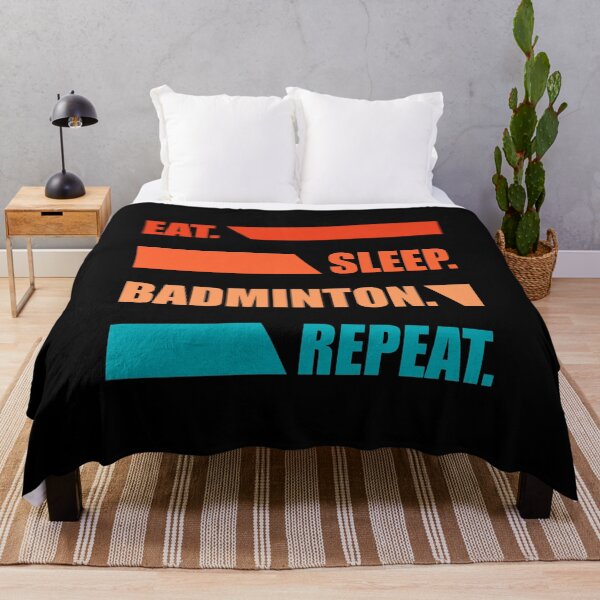 Item preview, Eat Sleep Badminton Repeat, Cool Badminton For Men Women Shuttlecock Sports Team Player, Funny trainer, Badminton Lover designed and sold by behindthefacts.
