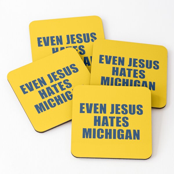 Item preview, Even Jesus Hates Michigan [blue] designed and sold by TraceTheFace.