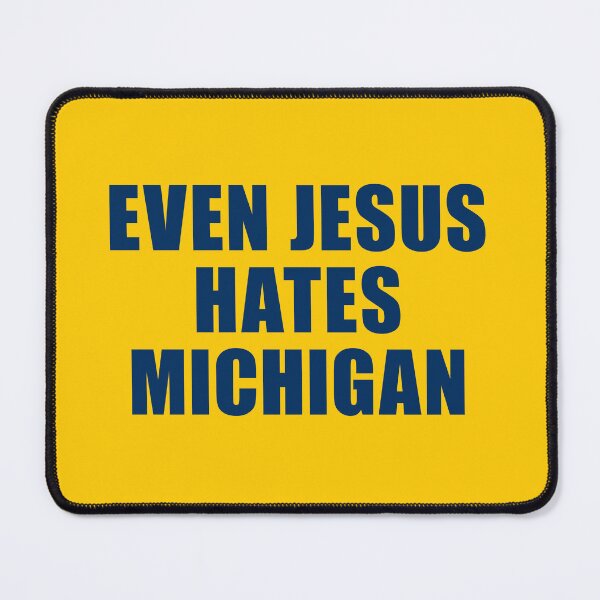 Item preview, Even Jesus Hates Michigan [blue] designed and sold by TraceTheFace.