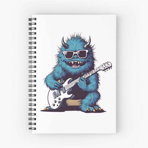 Item preview, ROCK BLUE MONSTER – cool blue monster – guitarist blue monster – guitarist monster designed and sold by Musicians-world.