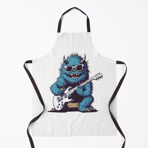 Item preview, ROCK BLUE MONSTER – cool blue monster – guitarist blue monster – guitarist monster designed and sold by Musicians-world.