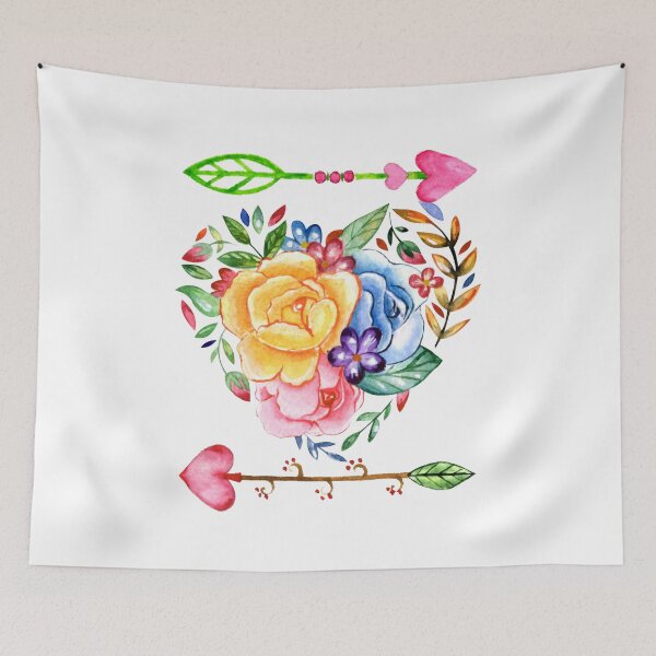 Item preview, Watercolor Floral Heart designed and sold by Mustaph-Shop.