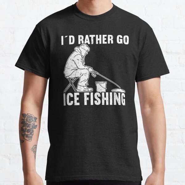 Fishing Alaska Salmon Reel Fisher Ice Men's T-shirt Back Print