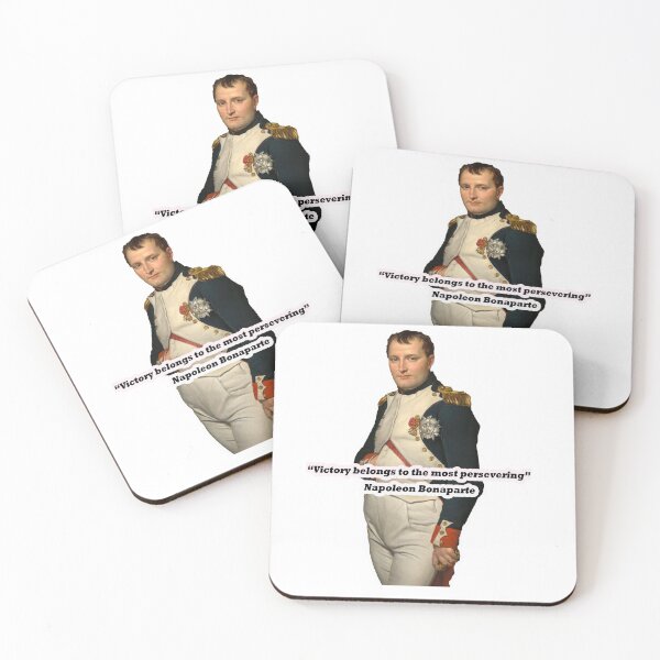 Item preview, Victory belongs to the most persevering. Napoleon Bonaparte Quote  designed and sold by Gullona.