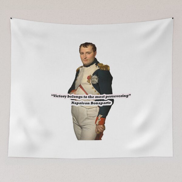 Item preview, Victory belongs to the most persevering. Napoleon Bonaparte Quote  designed and sold by Gullona.