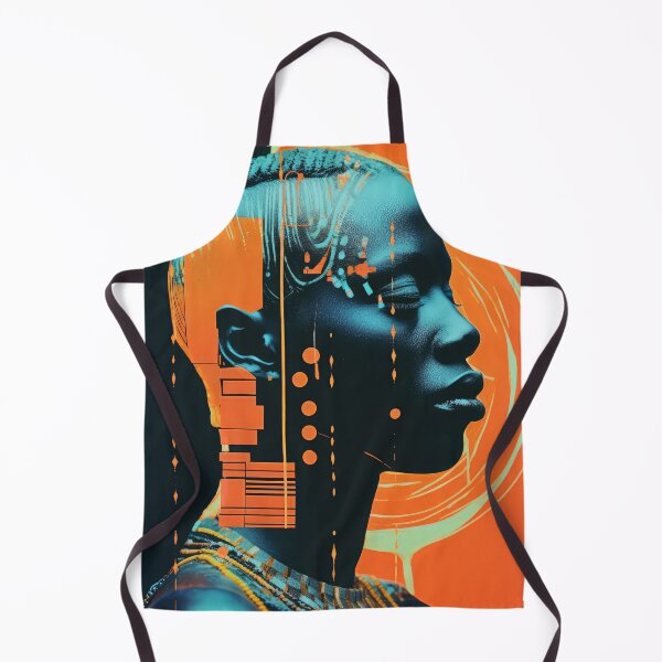 Item preview, Afro Futurism Digital Collage - Modern African Tribal Woman designed and sold by Mystikos Art.