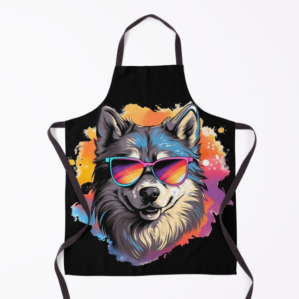 Item preview, Large Alaskan malamute wolf husky dog breed wearing sunglasses funny cute cool illustration designed and sold by NBSStore.