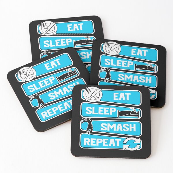 Item preview, Eat Sleep Smash Repeat, Cool Badminton For Men Women Shuttlecock Sports Team Player, Funny trainer, Badminton Lover designed and sold by behindthefacts.