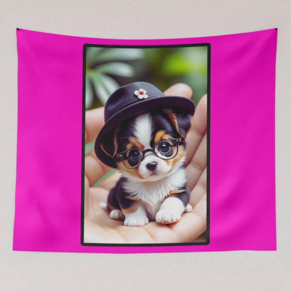 Item preview, dog with glasses and hat designed and sold by upbay.