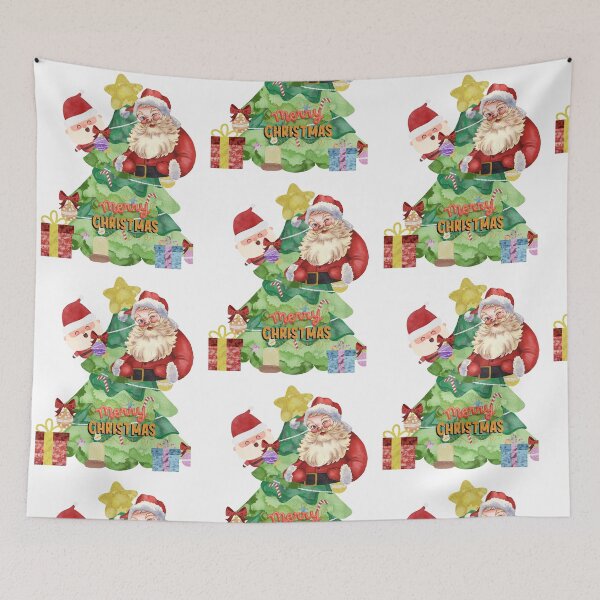 Item preview, Merry Christmas with hanging Santa Claus gift designed and sold by Pranvi19.