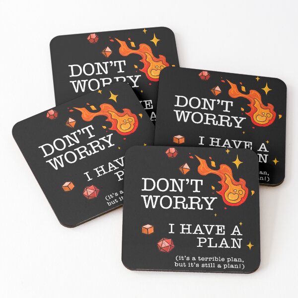 Flawless Planning Skills | Critical fail - DnD Wizard Logic Coasters (Set of 4)