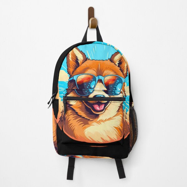 Item preview, Cute Japanese akita or shiba inu dog breed wearing sunglasses illustration designed and sold by NBSStore.